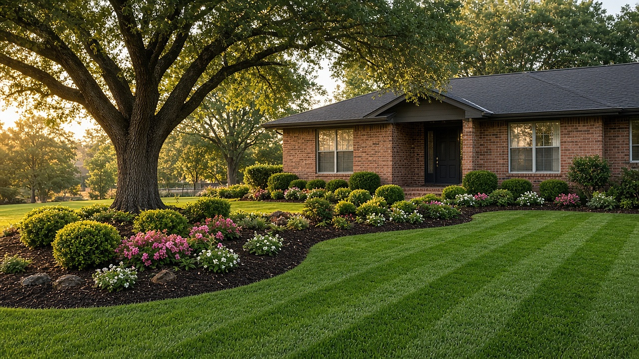 Landscaped yard